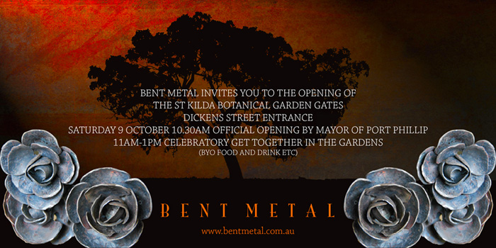 St Kilda Botanical Gardens Gate Opening invitation