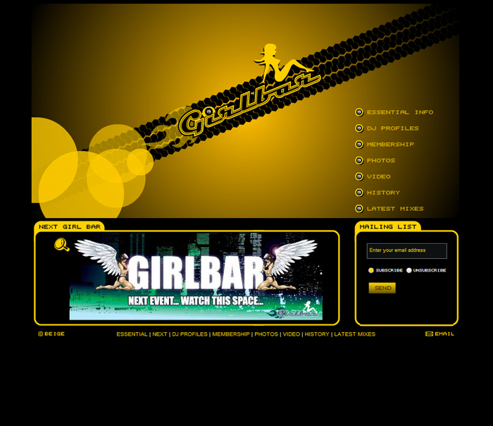 Girl Bar website