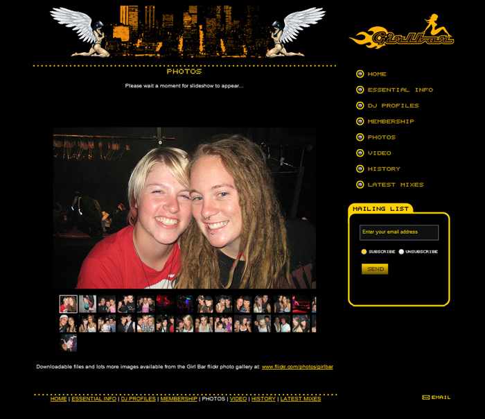 Girl Bar website