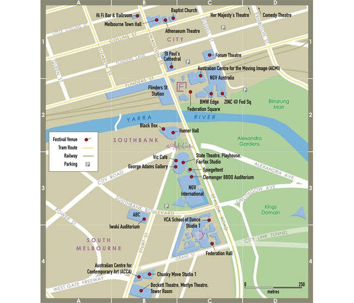 Melbourne Festival map
