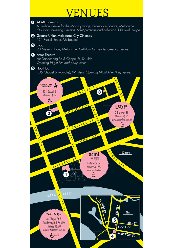 MQFF venues map 2011