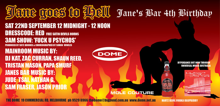 Jane Goes to Hell (Jane’s Bar 4th Birthday)