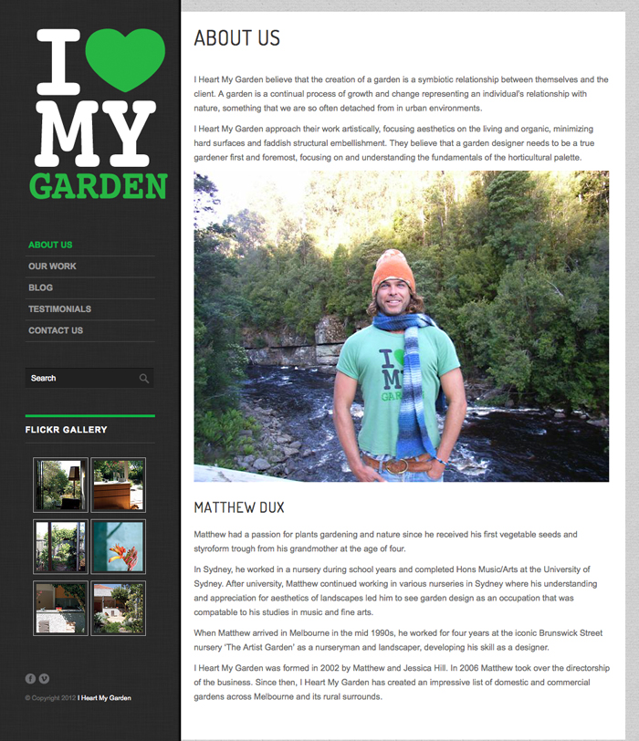 I Heart My Garden website