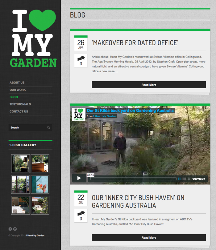 I Heart My Garden website