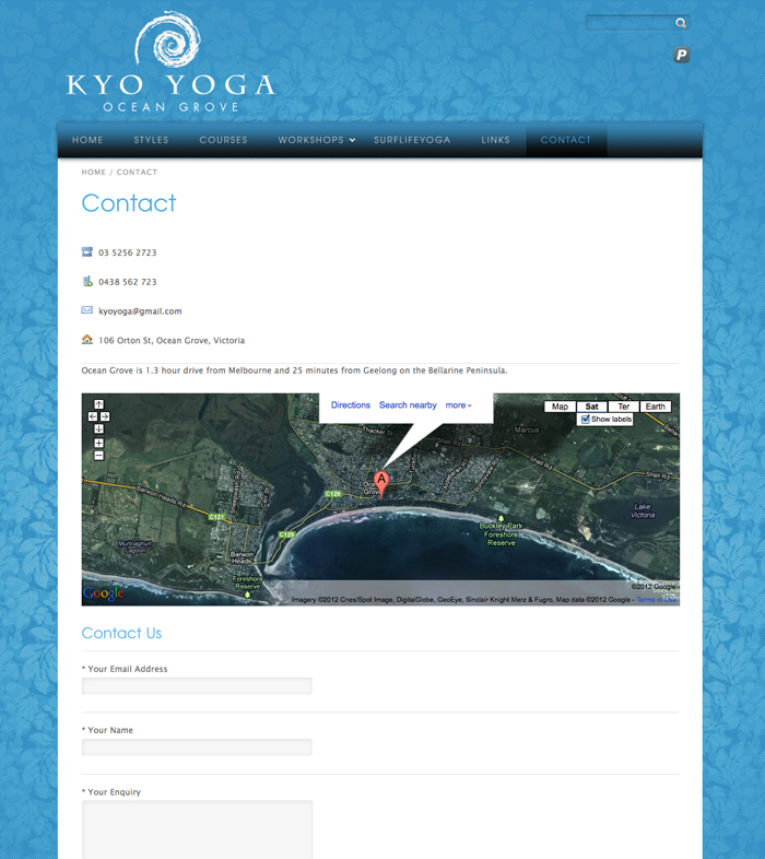 Kyo Yoga website