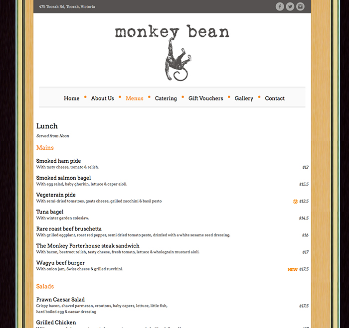 Monkey Bean website