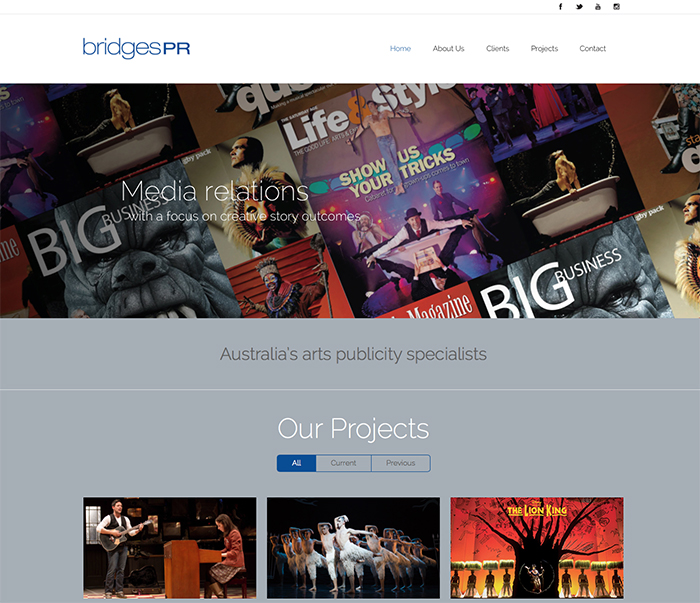 BridgesPR website