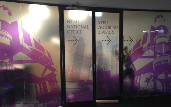 NTEU foyer signage